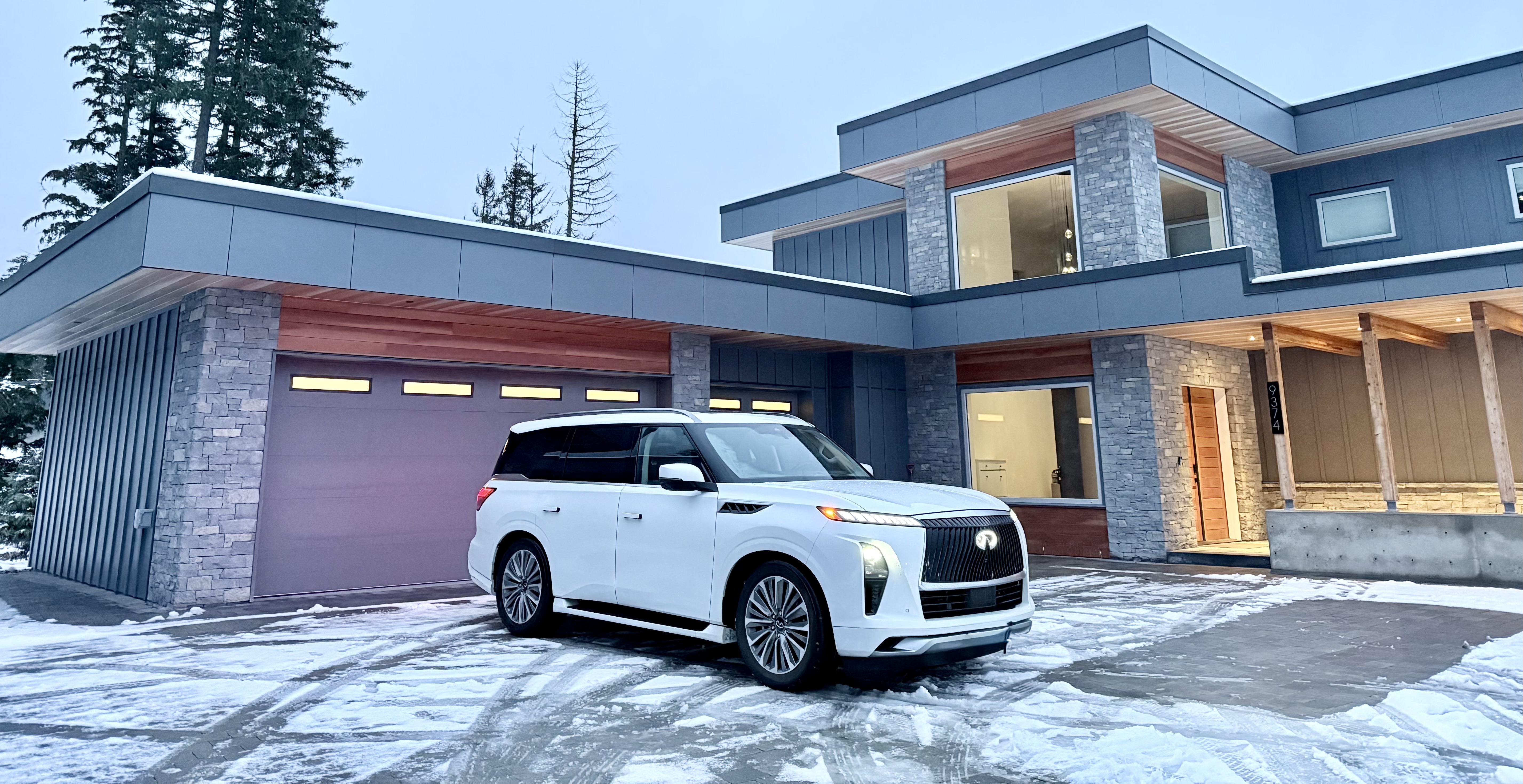 Canadian home with luxury SUV